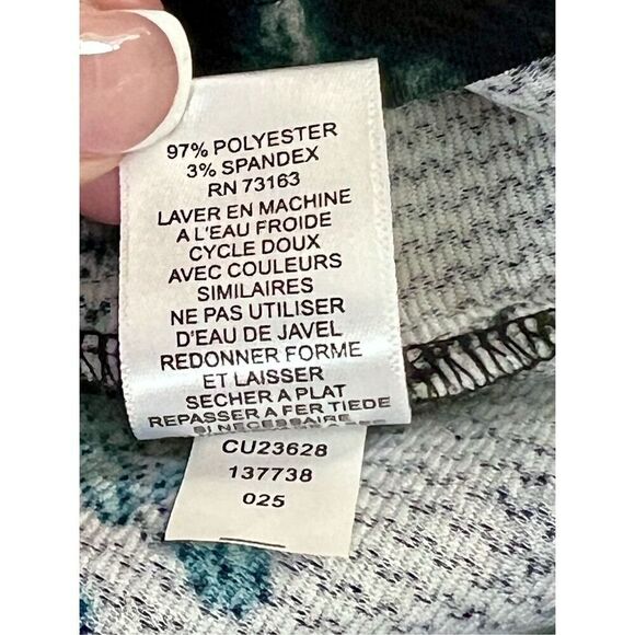 Cupio Black Abstract Print Knit Swing Dress sz Medium Modern Colorful NWT - Picture 8 of 10